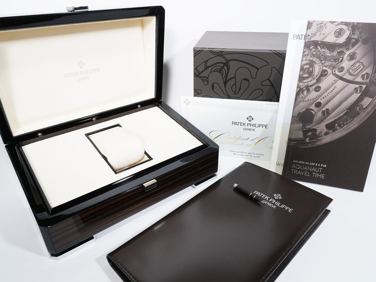 パテックフィリップ アクアノート トラベルタイム Ref.5164A-001 ステンレススチール ブラック文字盤 美中古 7zkf3n88