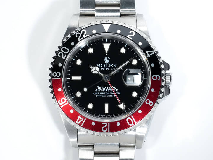 Rolex GMT-Master II TIFFANY&CO. Ref.16710 Stainless Steel Black Dial Oyster Bracelet Used 8bvjacwv