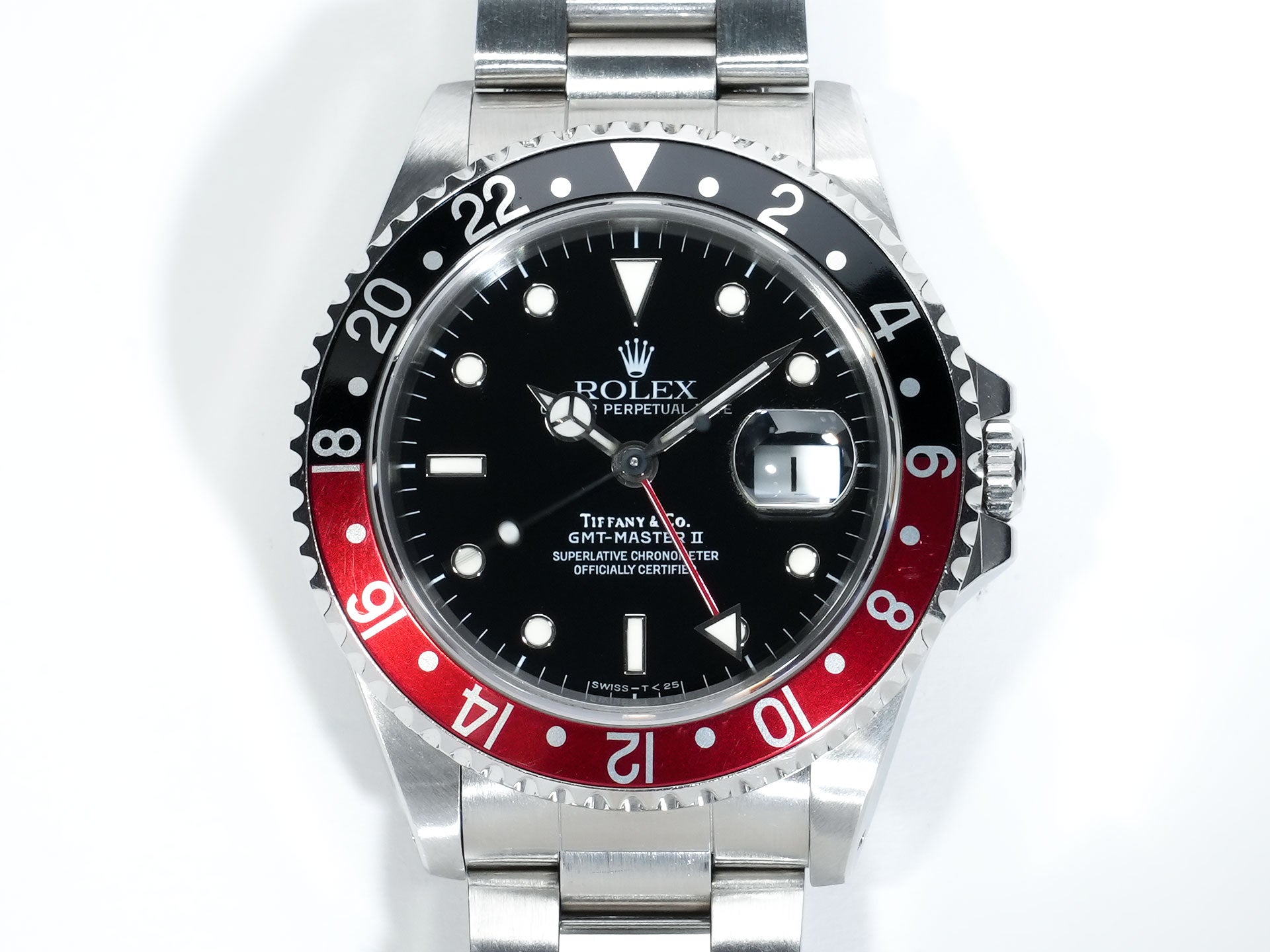 Rolex GMT-Master II TIFFANY&CO. Ref.16710 Stainless Steel Black Dial Oyster Bracelet Used 8bvjacwv