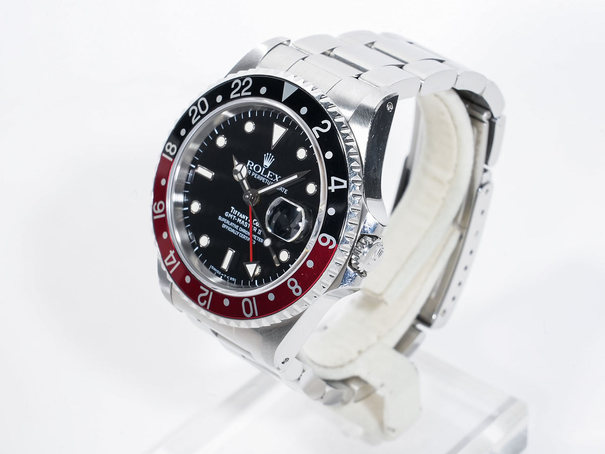 Rolex GMT-Master II TIFFANY&CO. Ref.16710 Stainless Steel Black Dial Oyster Bracelet Used 8bvjacwv