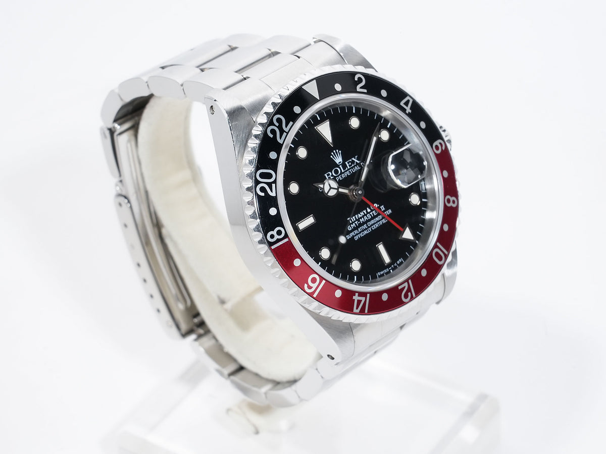 Rolex GMT-Master II TIFFANY&CO. Ref.16710 Stainless Steel Black Dial Oyster Bracelet Used 8bvjacwv