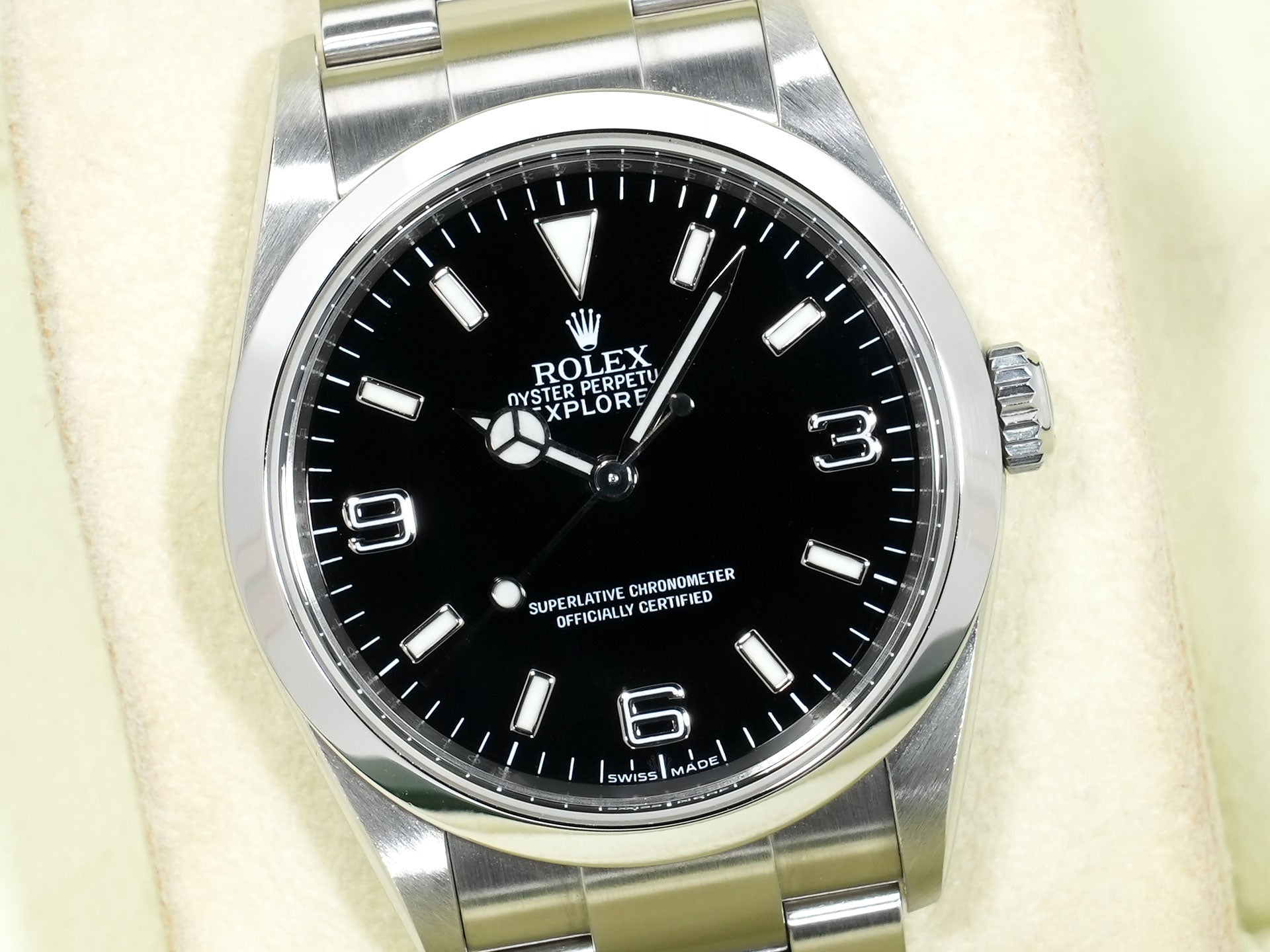 ロレックス エクスプローラーI Ref.114270 ステンレススチール ブラック文字盤 オイスターブレスレット 美中古 xp7m2uox