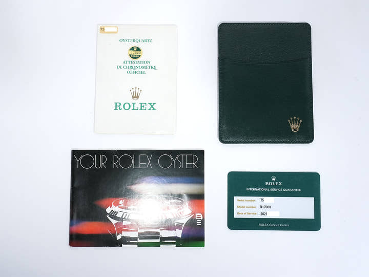ロレックス デイトジャスト オイスタークォーツ Ref.17000 ステンレススチール ホワイトローマン文字盤 オイスターブレスレット 中古 yoxpp2b2