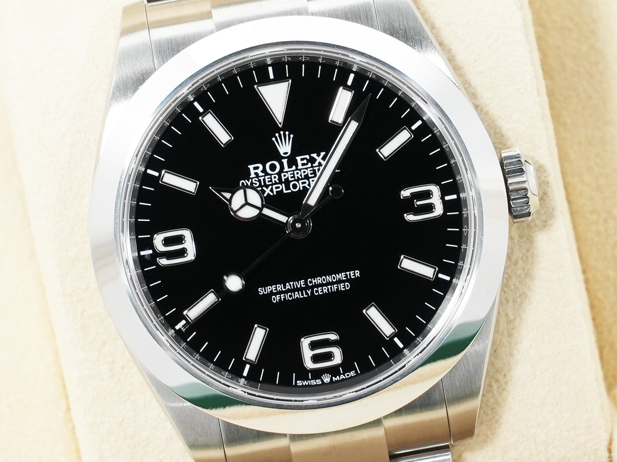 ロレックス エクスプローラー40 Ref.224270 ステンレススチール ブラック文字盤 オイスターブレスレット 極美品 6jqaswpc