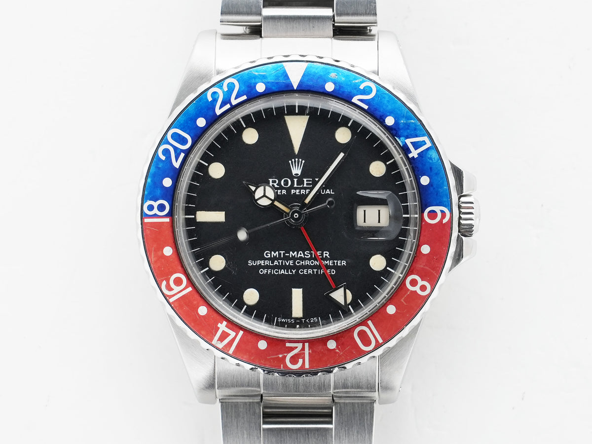 ロレックス GMTマスター Ref.1675 ステンレススチール ブラック文字盤 オイスターブレスレット 中古 b4bz968f
