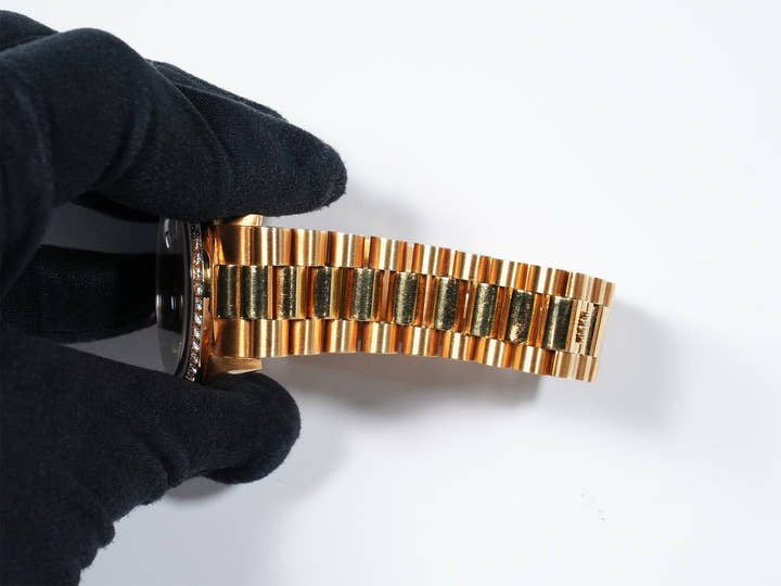 ROLEX Day-Date Ref.18348A Yellow Gold Black Dial Used z9bymn8g