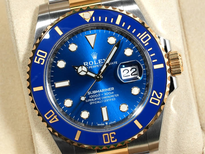 ロレックス サブマリーナー デイト Ref.126613LB ステンレススチール/イエローゴールド ブルー文字盤 美中古 yvqzstmi