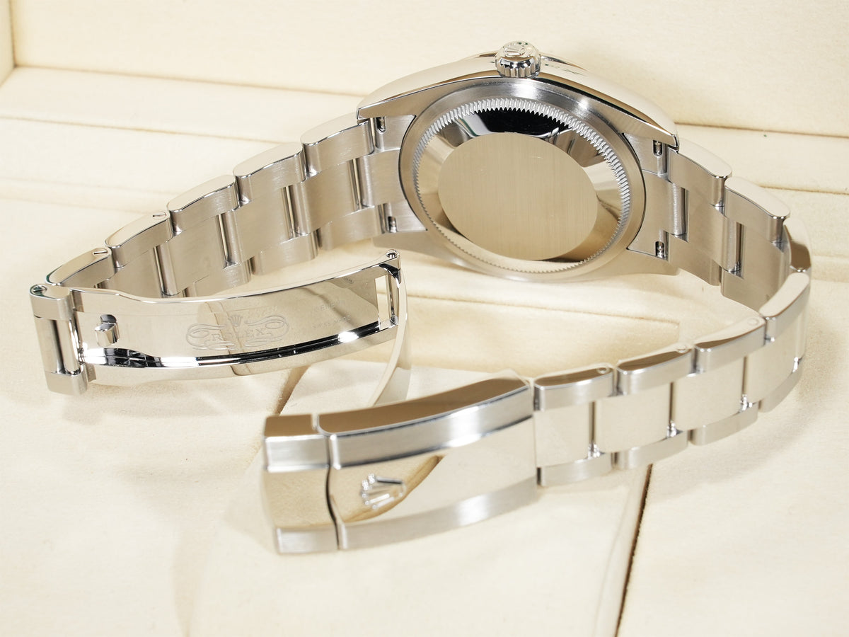 Rolex Datejust 36 Ref. 126234 Stainless Steel/White Gold Bright Blue Dial Oyster Bracelet Used 5hxno6vf