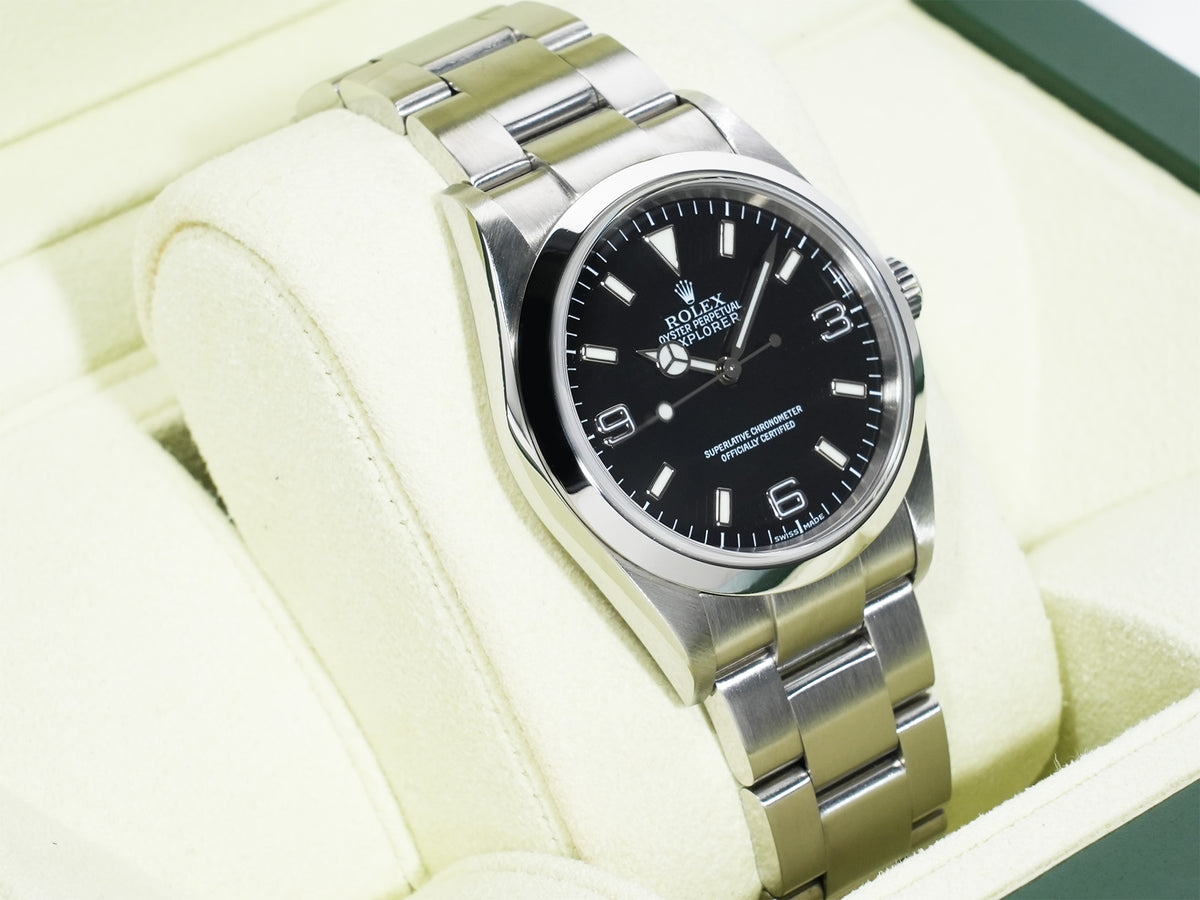 ロレックス エクスプローラーI Ref.114270 ステンレススチール ブラック文字盤 オイスターブレスレット 美中古 ozmkwvhx