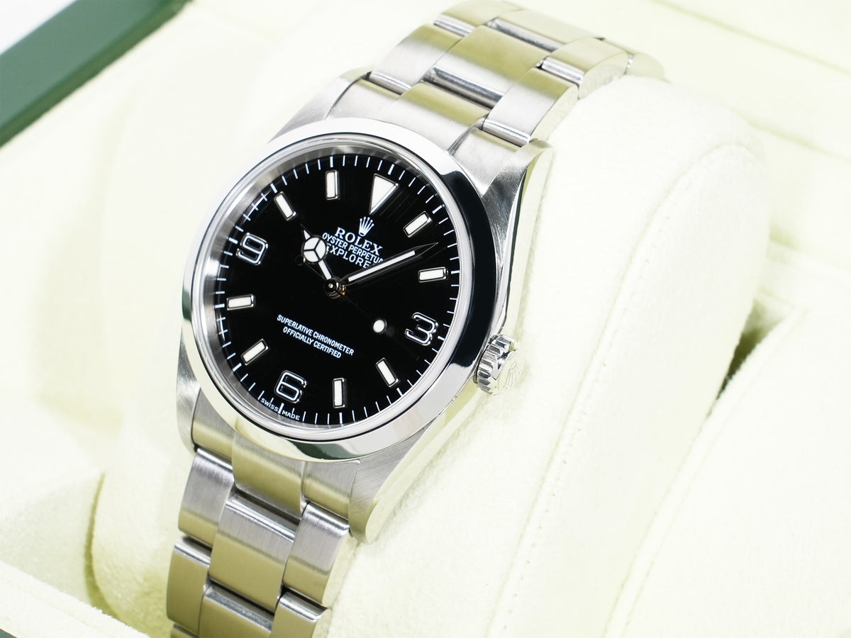 ロレックス エクスプローラーI Ref.114270 ステンレススチール ブラック文字盤 オイスターブレスレット 美中古 ozmkwvhx