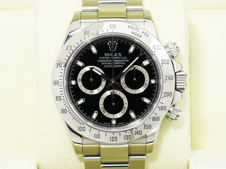Rolex Daytona Ref. 116520 Stainless Steel Black Dial Excellent Used z237cinh
