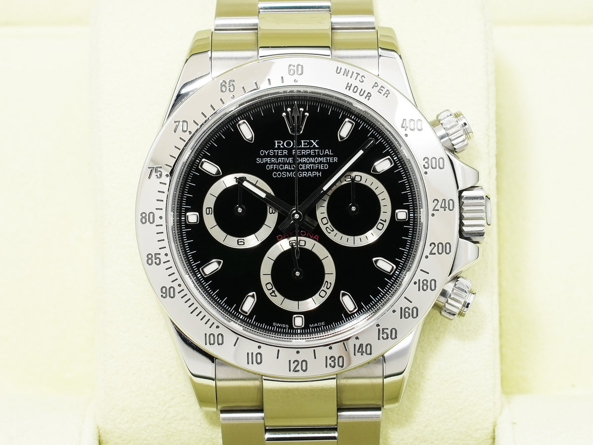 Rolex Daytona Ref. 116520 Stainless Steel Black Dial Excellent Used z237cinh