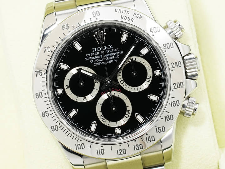 Rolex Daytona Ref. 116520 Stainless Steel Black Dial Excellent Used z237cinh