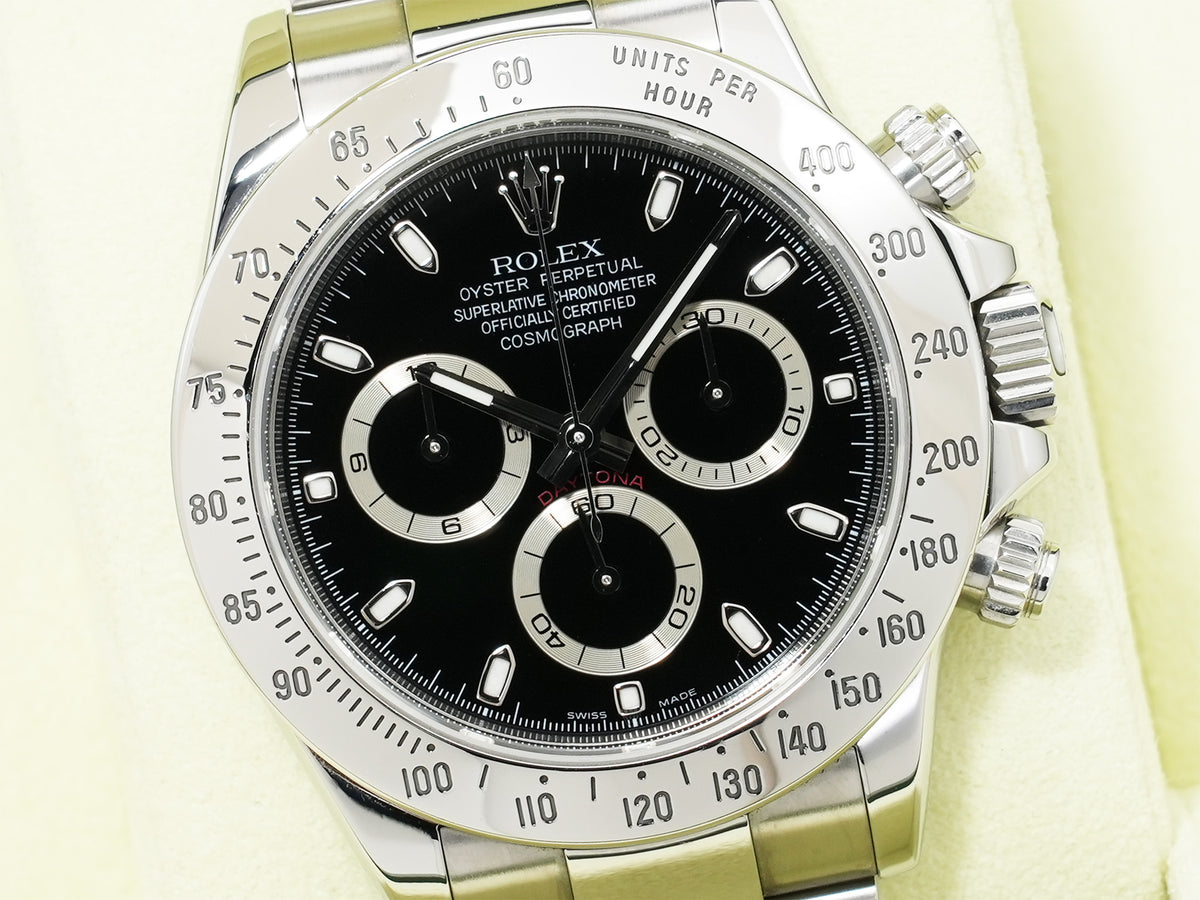 Rolex Daytona Ref. 116520 Stainless Steel Black Dial Excellent Used z237cinh
