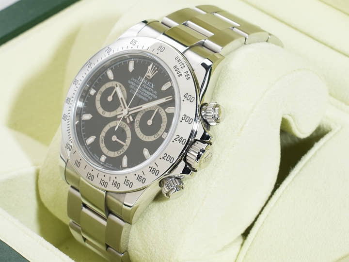 Rolex Daytona Ref. 116520 Stainless Steel Black Dial Excellent Used z237cinh