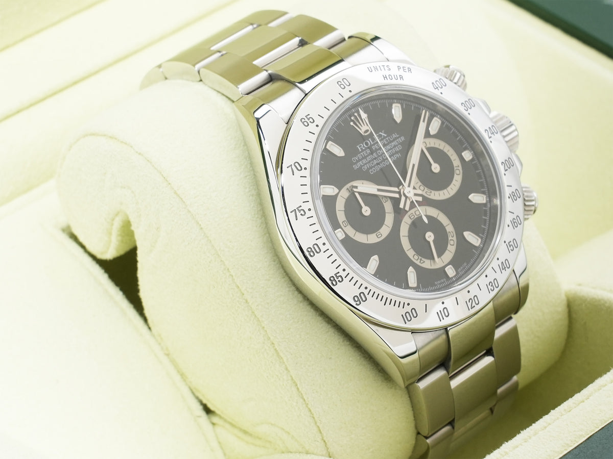 Rolex Daytona Ref. 116520 Stainless Steel Black Dial Excellent Used z237cinh