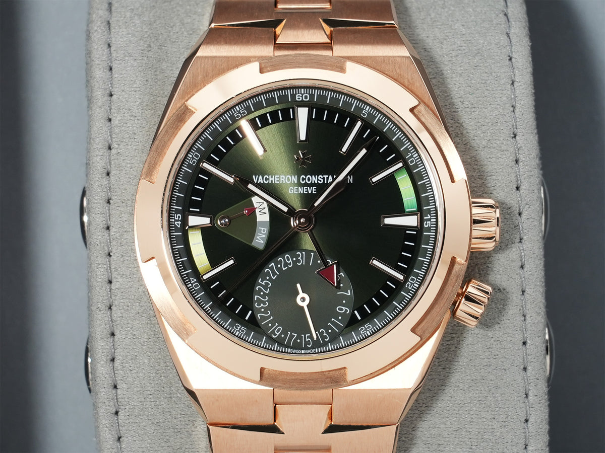 ヴァシュロンコンスタンタン オーヴァーシーズ デュアルタイム Ref.7920V/210R-B965 ピンクゴールド グリーン文字盤 美中古 suaw7dap