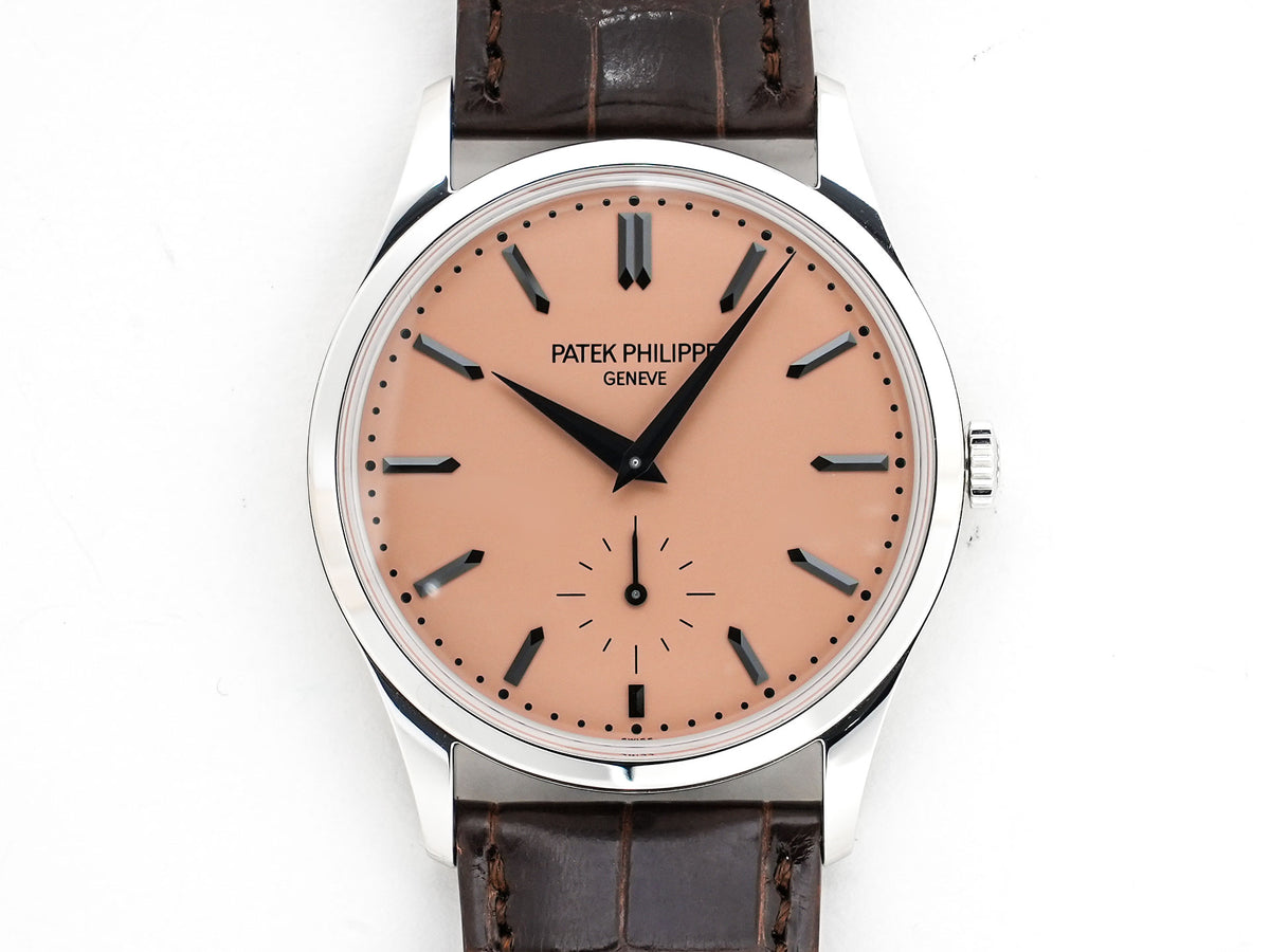 Patek Philippe Calatrava Ref. 6196P-001 Platinum, Rose Gold Gilded Opaline Dial, Beautiful Pre-owned Condition, kng24ru9