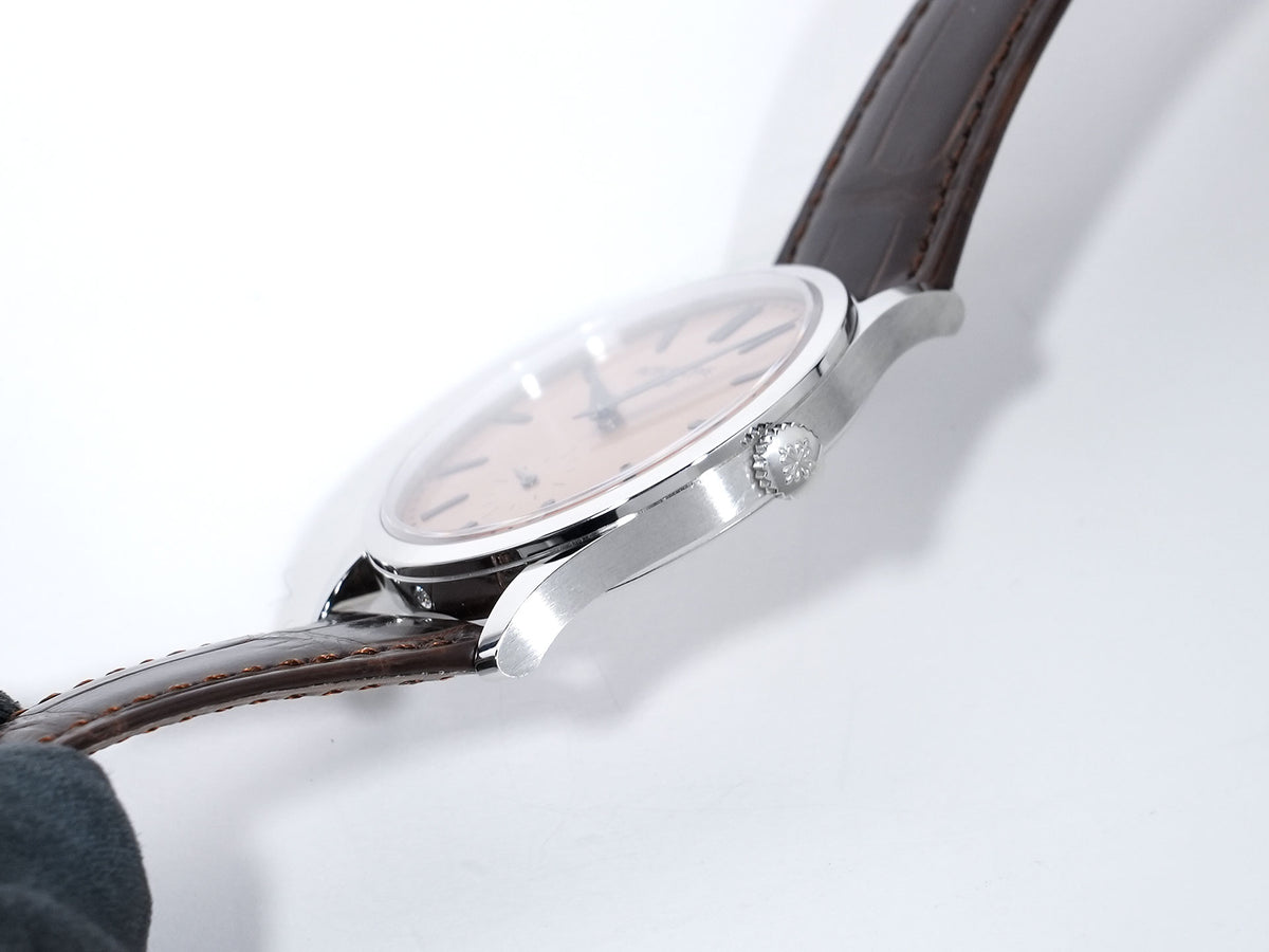 Patek Philippe Calatrava Ref. 6196P-001 Platinum, Rose Gold Gilded Opaline Dial, Beautiful Pre-owned Condition, kng24ru9