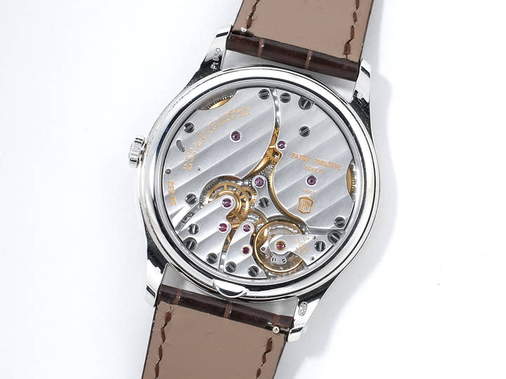 Patek Philippe Calatrava Ref. 6196P-001 Platinum, Rose Gold Gilded Opaline Dial, Beautiful Pre-owned Condition, kng24ru9