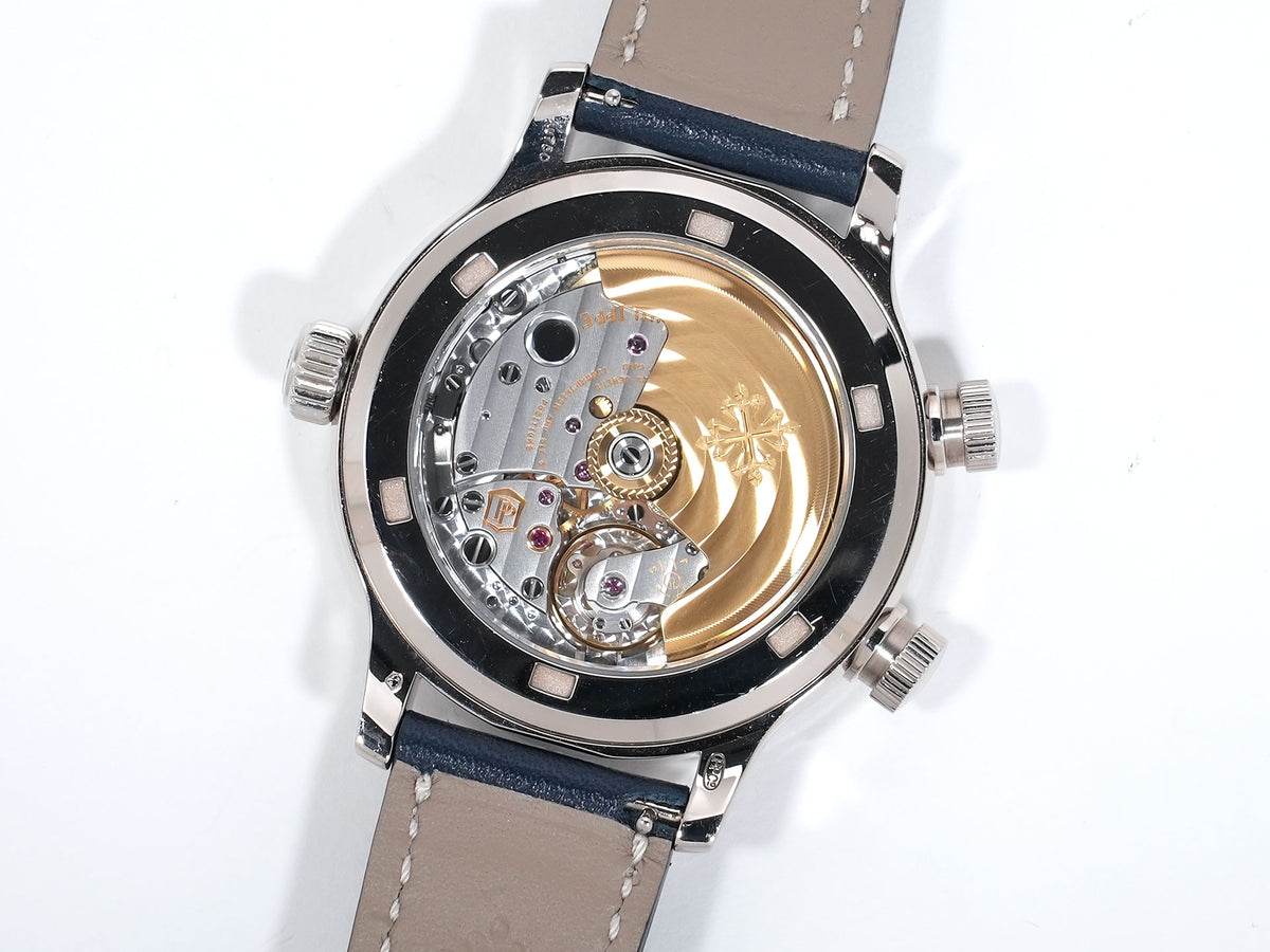 パテックフィリップ カラトラバ パイロット トラベルタイム Ref.7234G-001 ホワイトゴールド ブルー文字盤 中古 bb8sqeyu