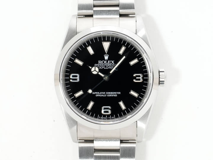 ロレックス エクスプローラーI Ref.14270 ステンレススチール ブラック文字盤 オイスターブレスレット 美品 fna2uezg