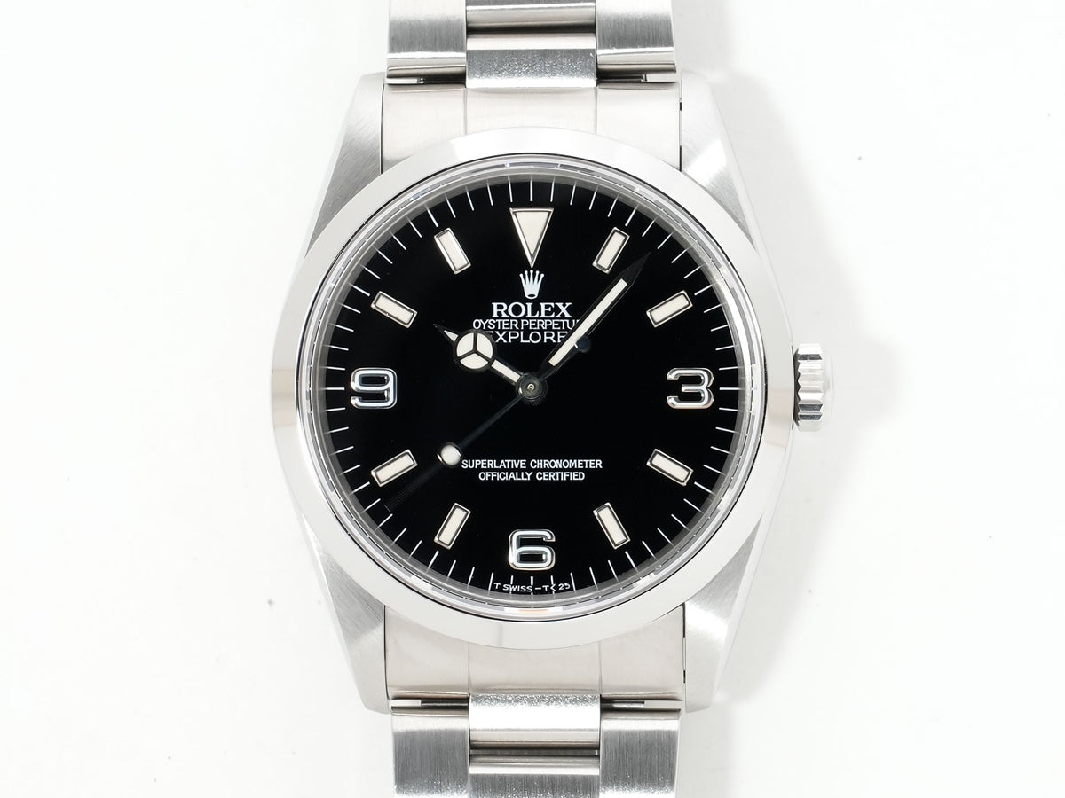 ロレックス エクスプローラーI Ref.14270 ステンレススチール ブラック文字盤 オイスターブレスレット 美品 fna2uezg