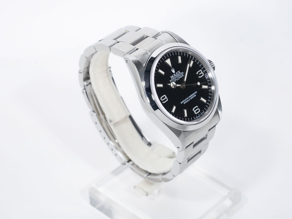 ロレックス エクスプローラーI Ref.14270 ステンレススチール ブラック文字盤 オイスターブレスレット 美品 fna2uezg