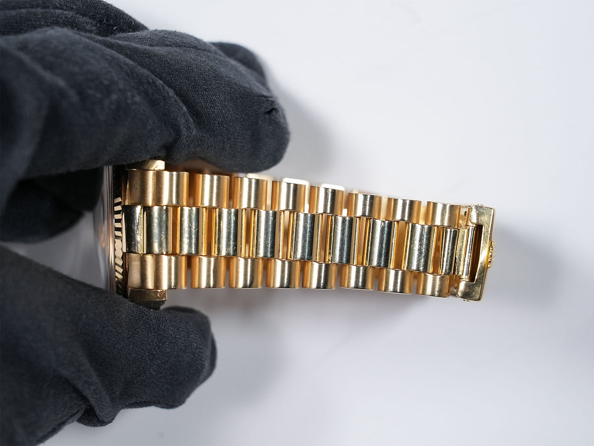 Rolex Datejust Ref. 1601/8 Yellow Gold Lapis Lazuli Dial Used ei4pe42t