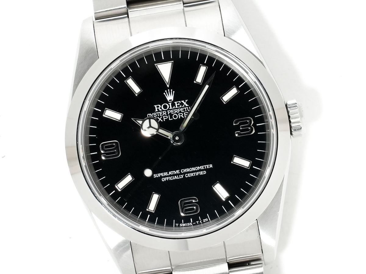 ロレックス エクスプローラーI Ref.14270 ステンレススチール ブラック文字盤 オイスターブレスレット 中古 ausxgkg7