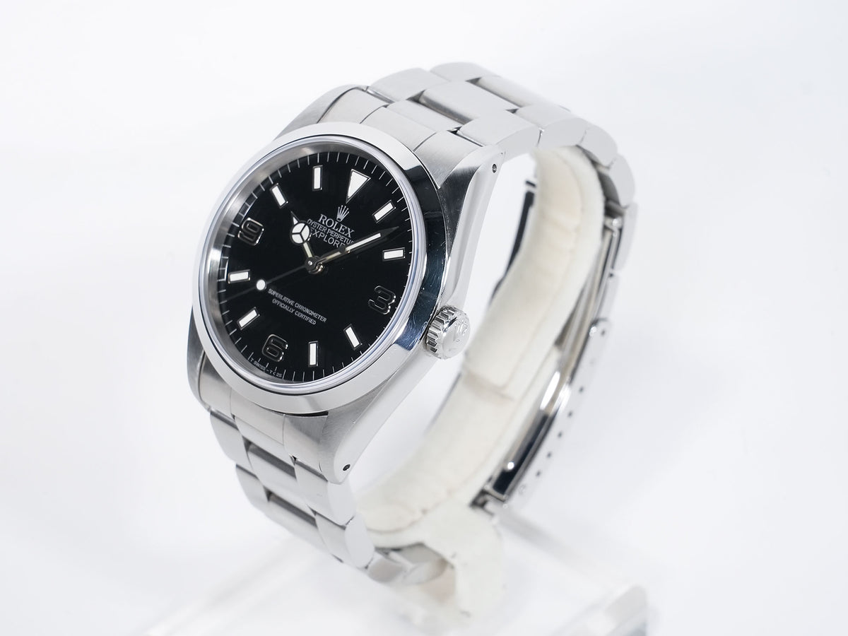ロレックス エクスプローラーI Ref.14270 ステンレススチール ブラック文字盤 オイスターブレスレット 中古 ausxgkg7