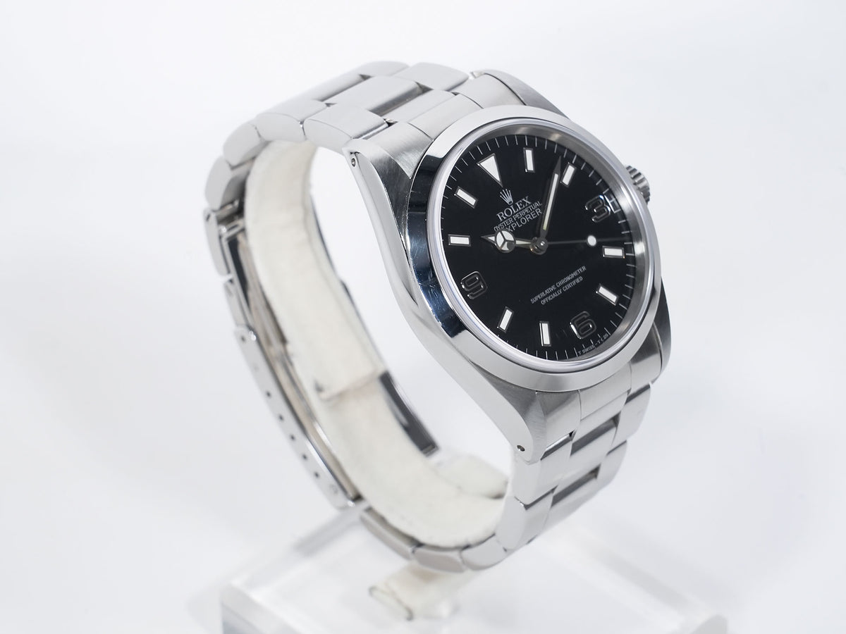 ロレックス エクスプローラーI Ref.14270 ステンレススチール ブラック文字盤 オイスターブレスレット 中古 ausxgkg7