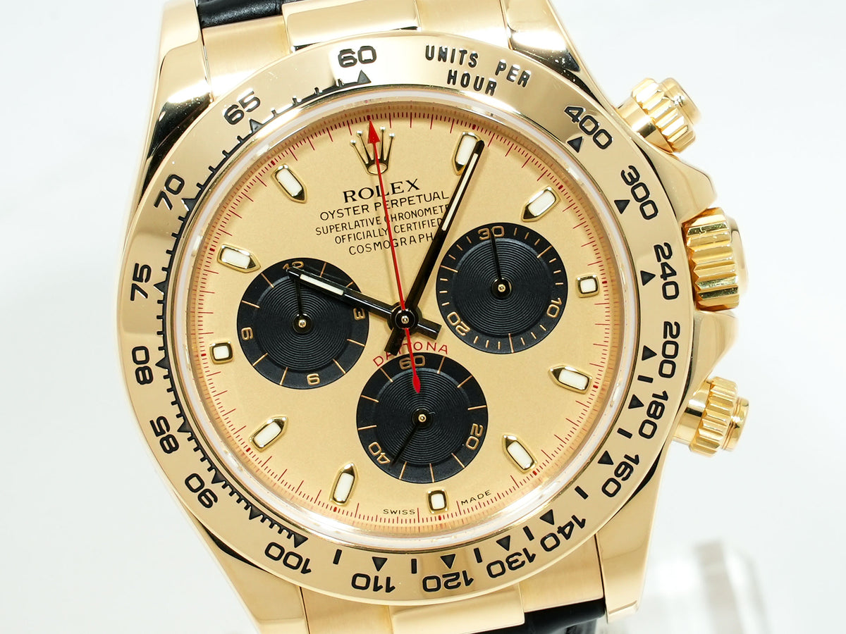 ロレックス デイトナ Ref.116518 イエローゴールド シャンパン文字盤 中古 sdny62ow