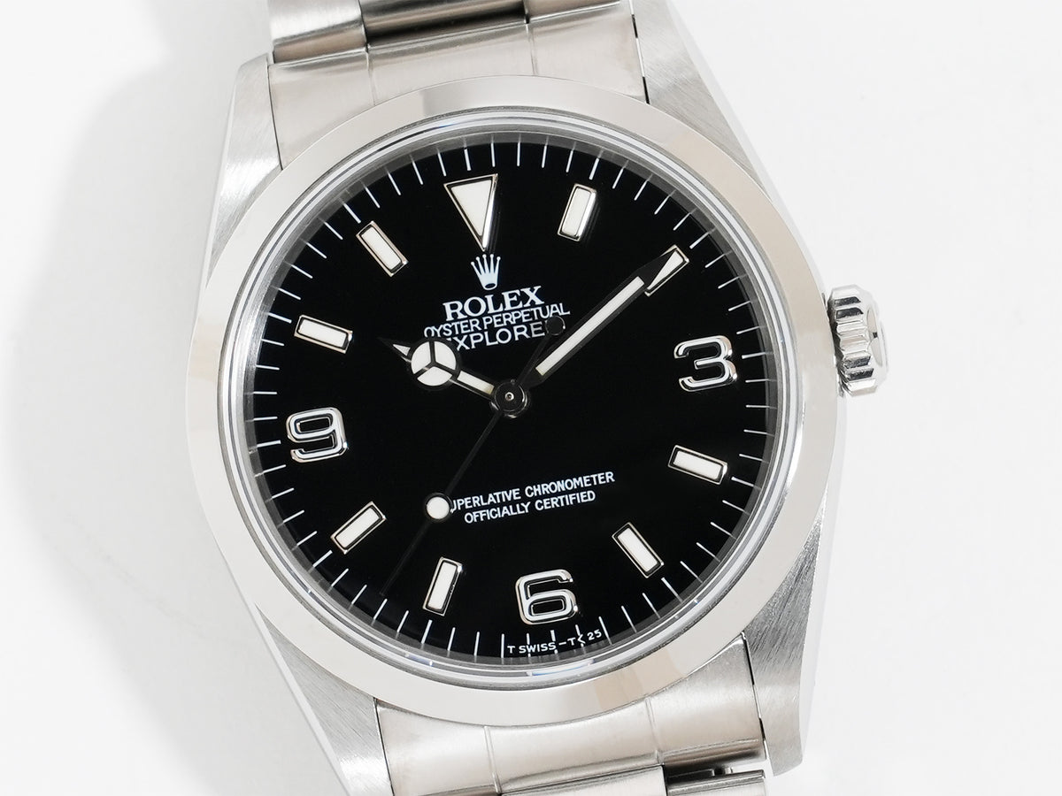 ロレックス エクスプローラーI Ref.14270 ステンレススチール ブラック文字盤 オイスターブレスレット 美中古 mssokhg3