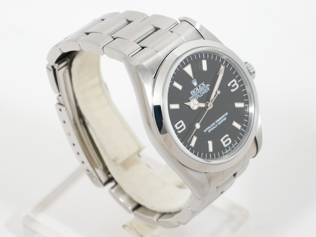 ロレックス エクスプローラーI Ref.14270 ステンレススチール ブラック文字盤 オイスターブレスレット 美中古 mssokhg3