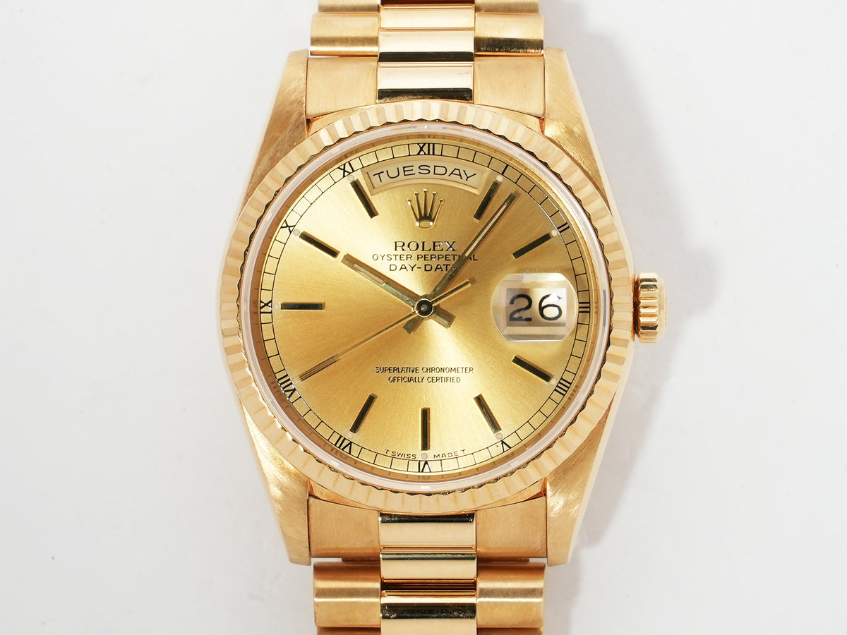 ロレックス デイデイト36 Ref.18238 イエローゴールド シャンパンゴールド文字盤 中古 gzaoyqj7
