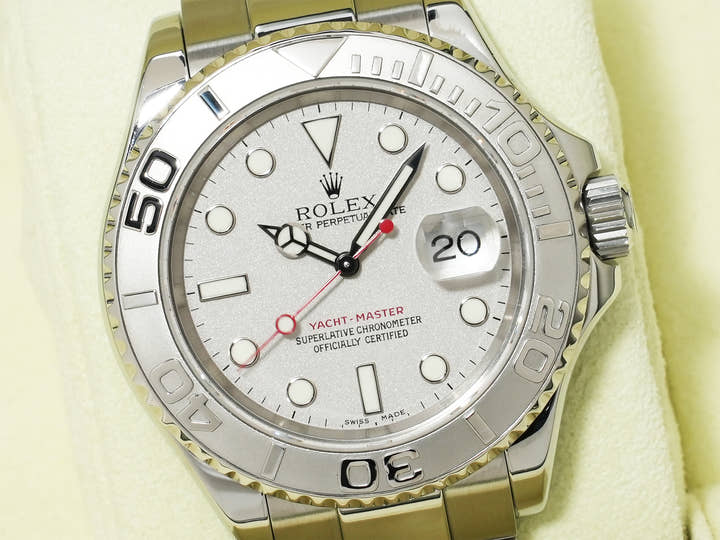 ロレックス ヨットマスター40 Ref.16622 ステンレススチール/プラチナ ロレジウム文字盤 美品 vj8ns6fe