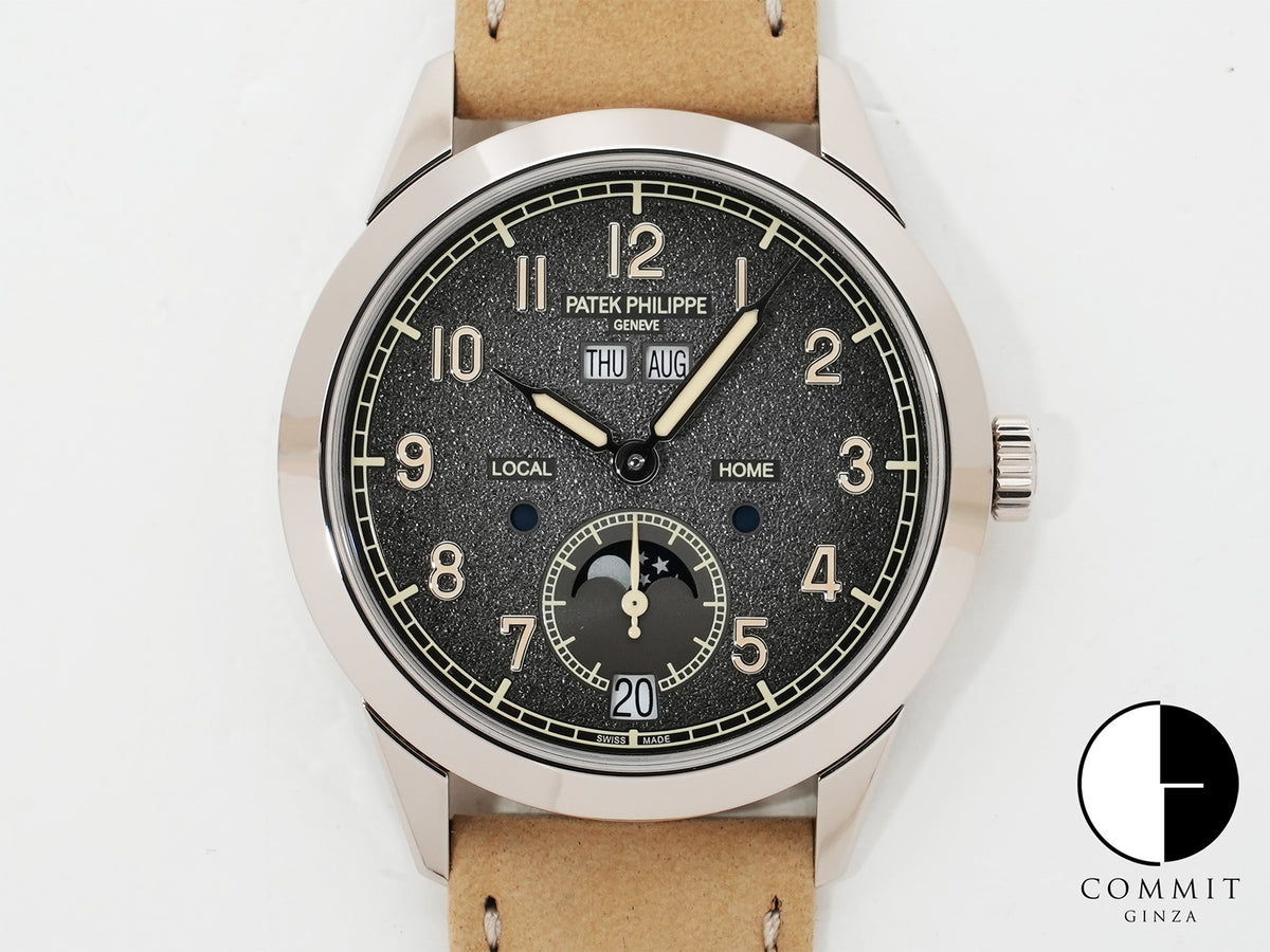 Patek Philippe Annual Calendar Travel Time Ref. 5326G-001 White Gold, Textured Anthracite Dial, Excellent Condition dfdjojsz