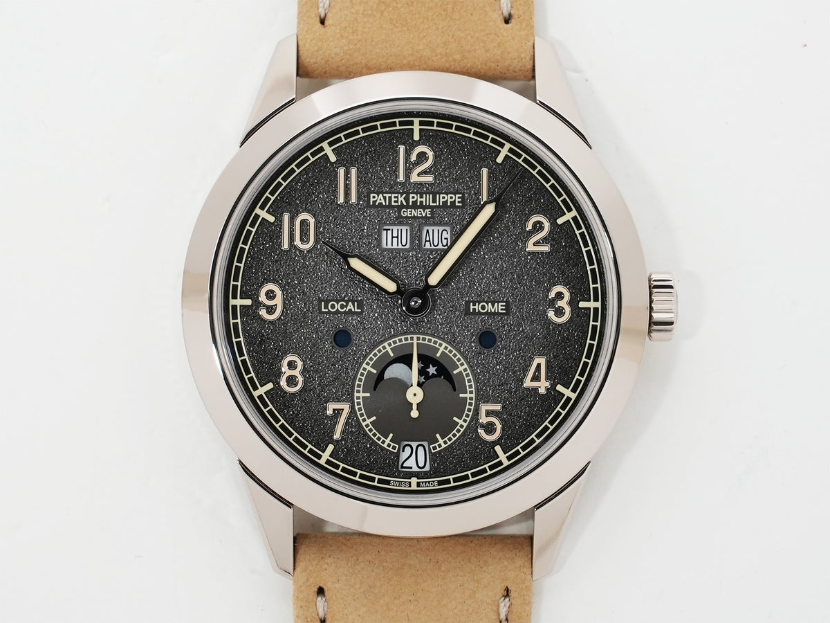 Patek Philippe Annual Calendar Travel Time Ref. 5326G-001 White Gold, Textured Anthracite Dial, Excellent Condition dfdjojsz
