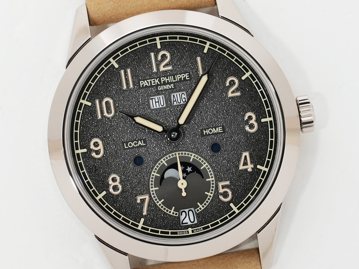 Patek Philippe Annual Calendar Travel Time Ref. 5326G-001 White Gold, Textured Anthracite Dial, Excellent Condition dfdjojsz