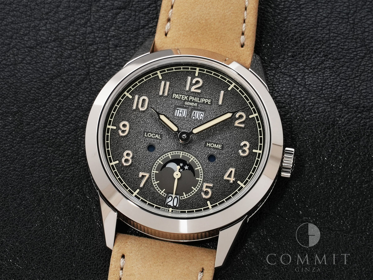 Patek Philippe Annual Calendar Travel Time Ref. 5326G-001 White Gold, Textured Anthracite Dial, Excellent Condition dfdjojsz
