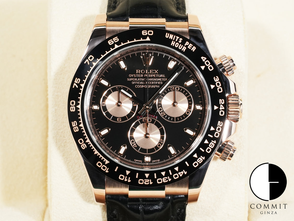 ロレックス デイトナ Ref.116515LN エバーローズゴールド ブラックxピンク文字盤 美中古 bchivxm7