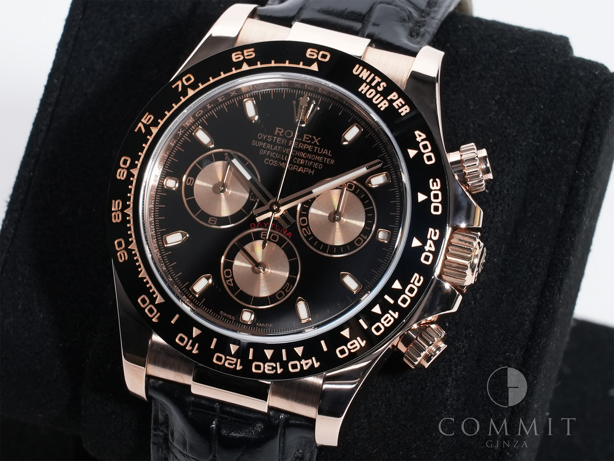 ロレックス デイトナ Ref.116515LN エバーローズゴールド ブラックxピンク文字盤 美中古 bchivxm7