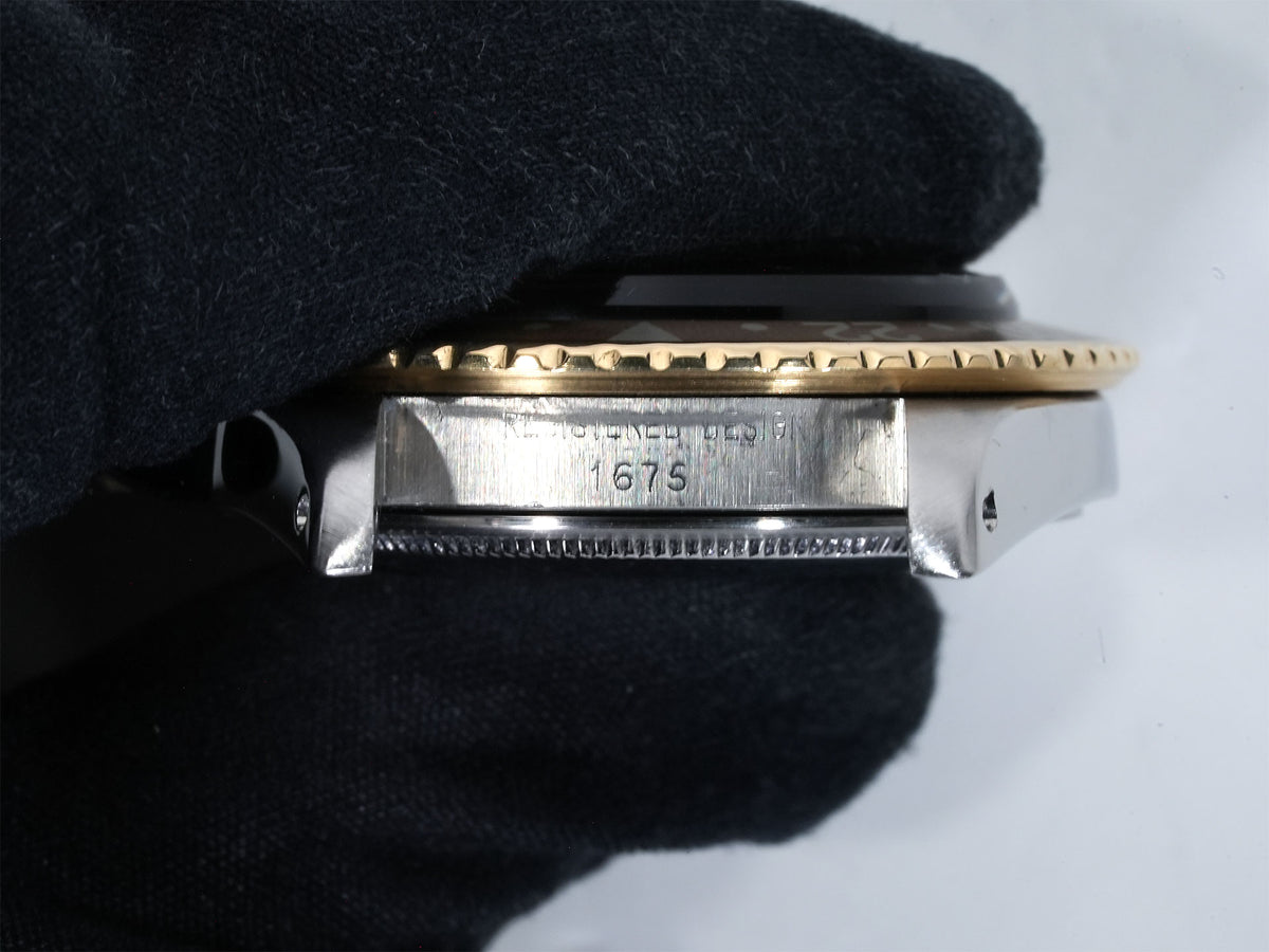 ロレックス GMTマスター Ref.1675/3 ステンレススチール/イエローゴールド ブラウン文字盤 オイスターブレスレット 中古 74xswe9a