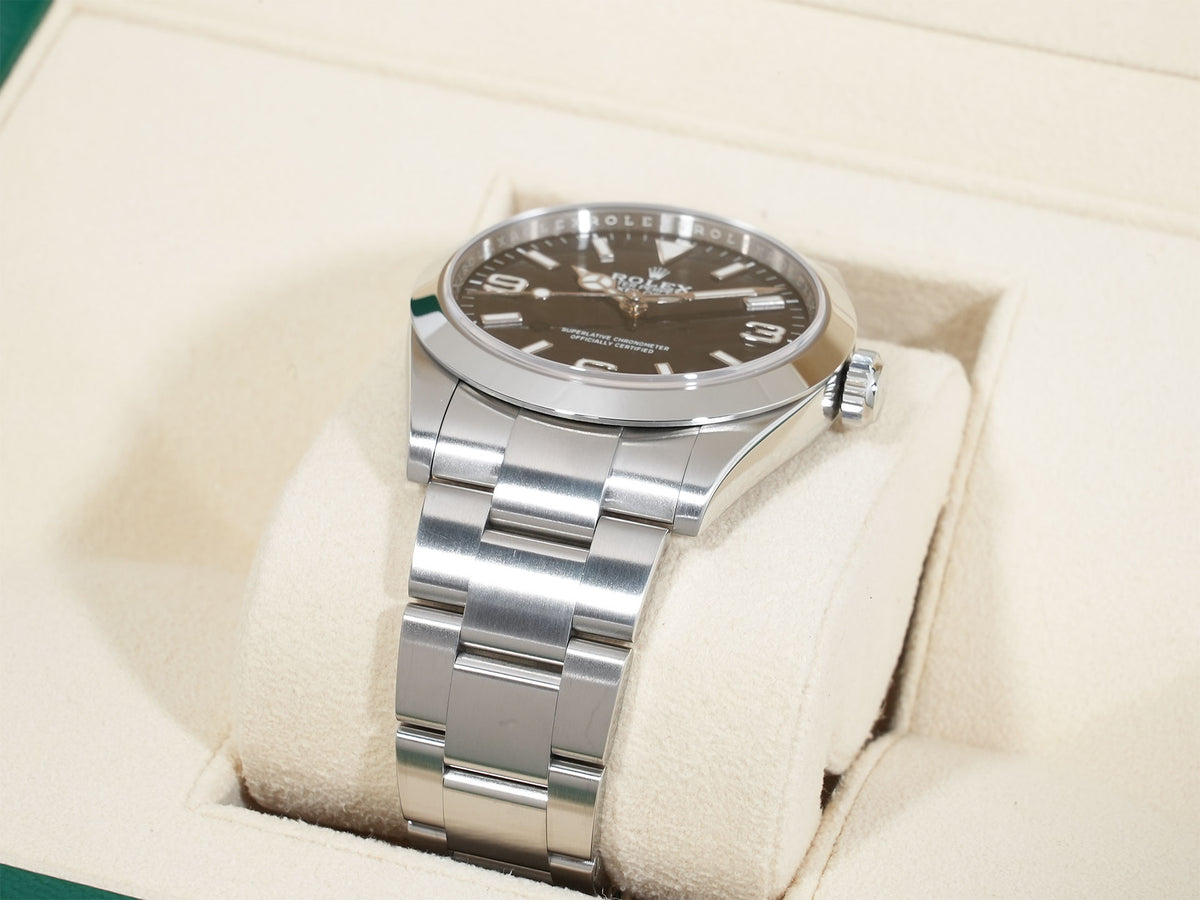 ロレックス エクスプローラー40 Ref.224270 ステンレススチール ブラック文字盤 オイスターブレスレット 美品 qep5n3gq