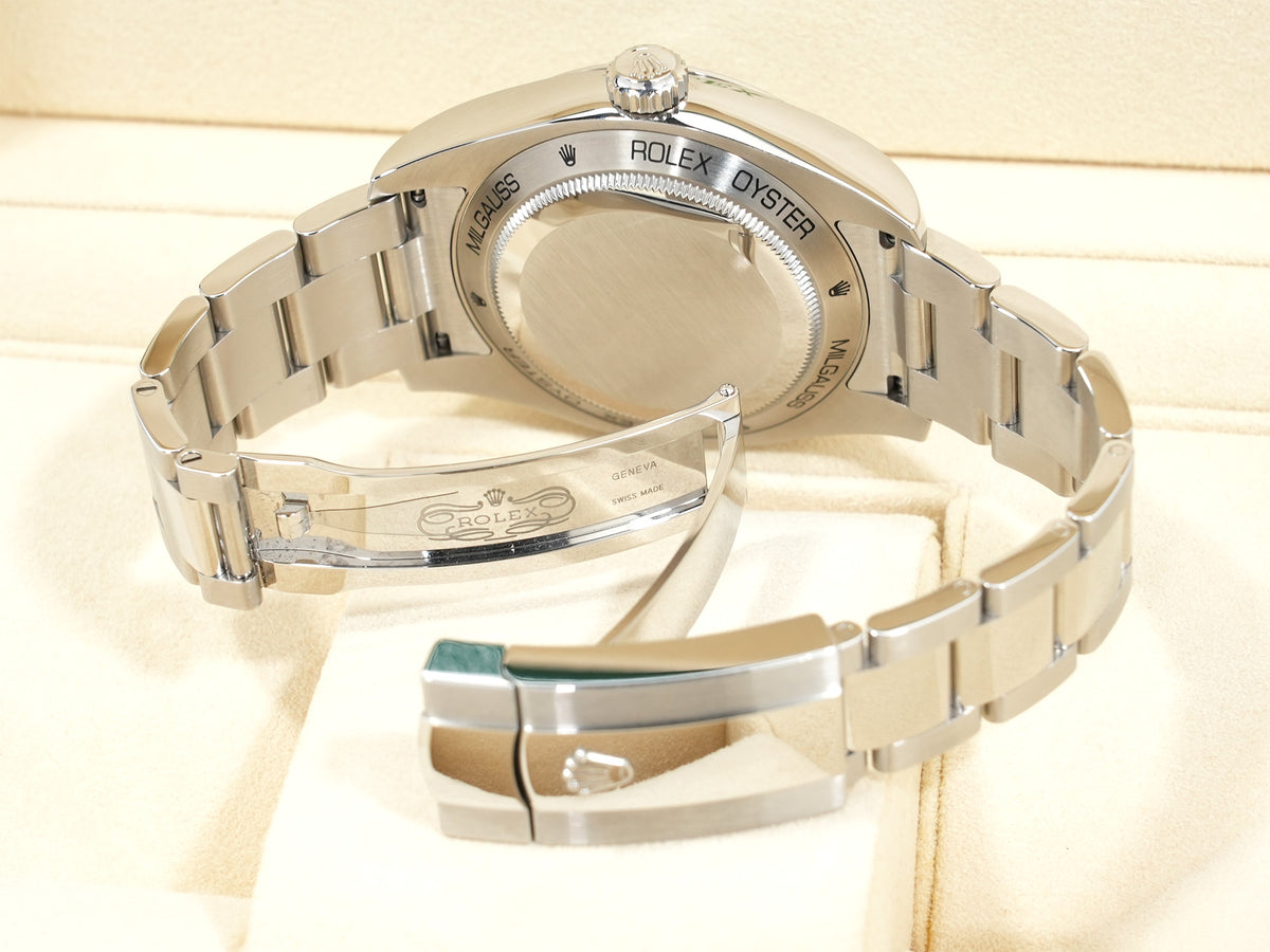 ロレックス ミルガウス Ref.116400GV ステンレススチール Zブルー文字盤 美中古 eb4b47fe