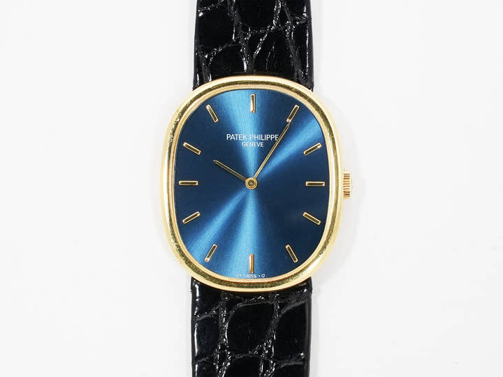 パテックフィリップ ゴールデンエリプス Ref.3848J イエローゴールド ブルー文字盤 中古 eey5vtfb