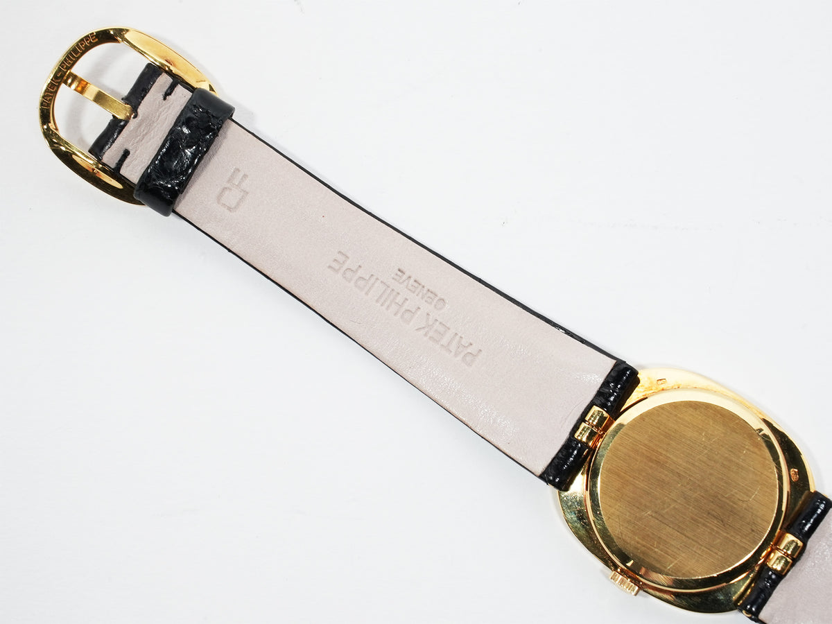 パテックフィリップ ゴールデンエリプス Ref.3848J イエローゴールド ブルー文字盤 中古 eey5vtfb