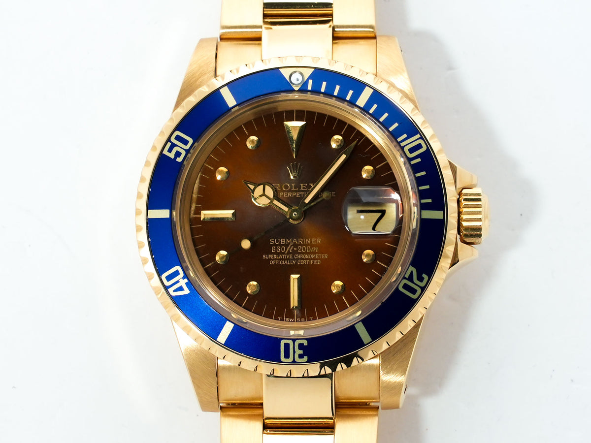 ロレックス サブマリーナー デイト Ref.1680/8 イエローゴールド ブルー文字盤 中古 esoad5tu