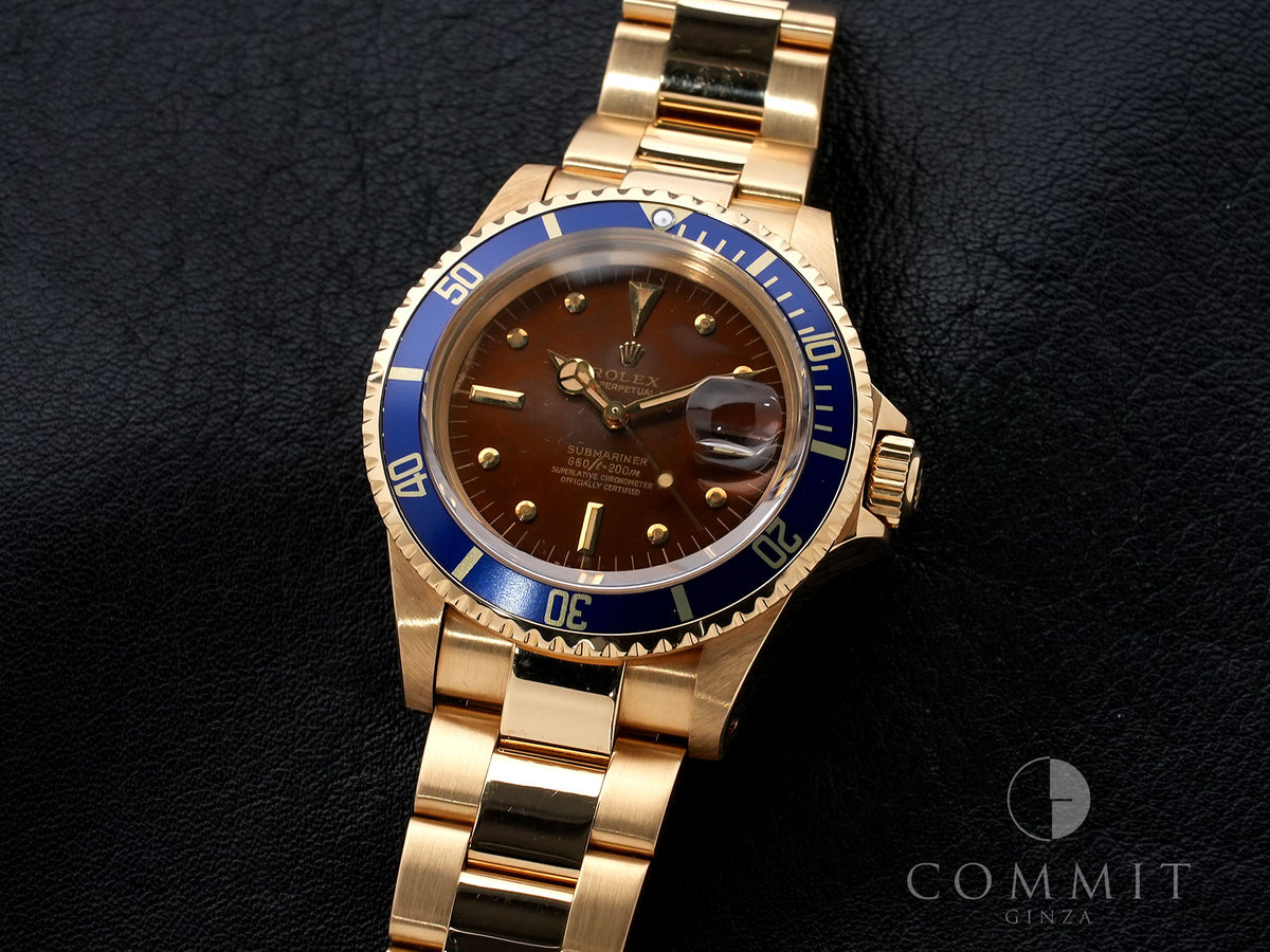 ロレックス サブマリーナー デイト Ref.1680/8 イエローゴールド ブルー文字盤 中古 esoad5tu